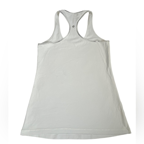 LULULEMON racerback white tank w black/white trim size 8 - Picture 5 of 7